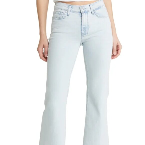 7 For All Mankind Dojo Wide Flare Leg Jeans - Picture 1 of 6